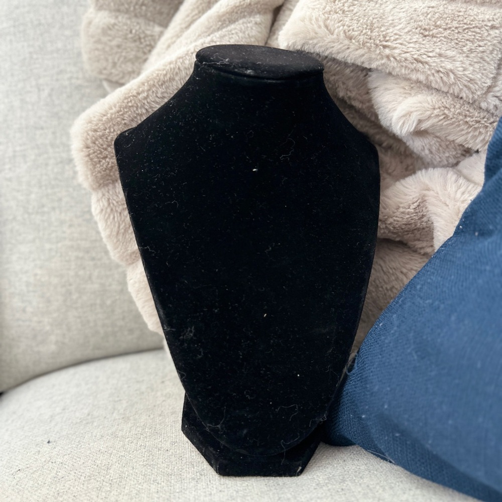 Elegant Black Velvet Jewelry Display Stand